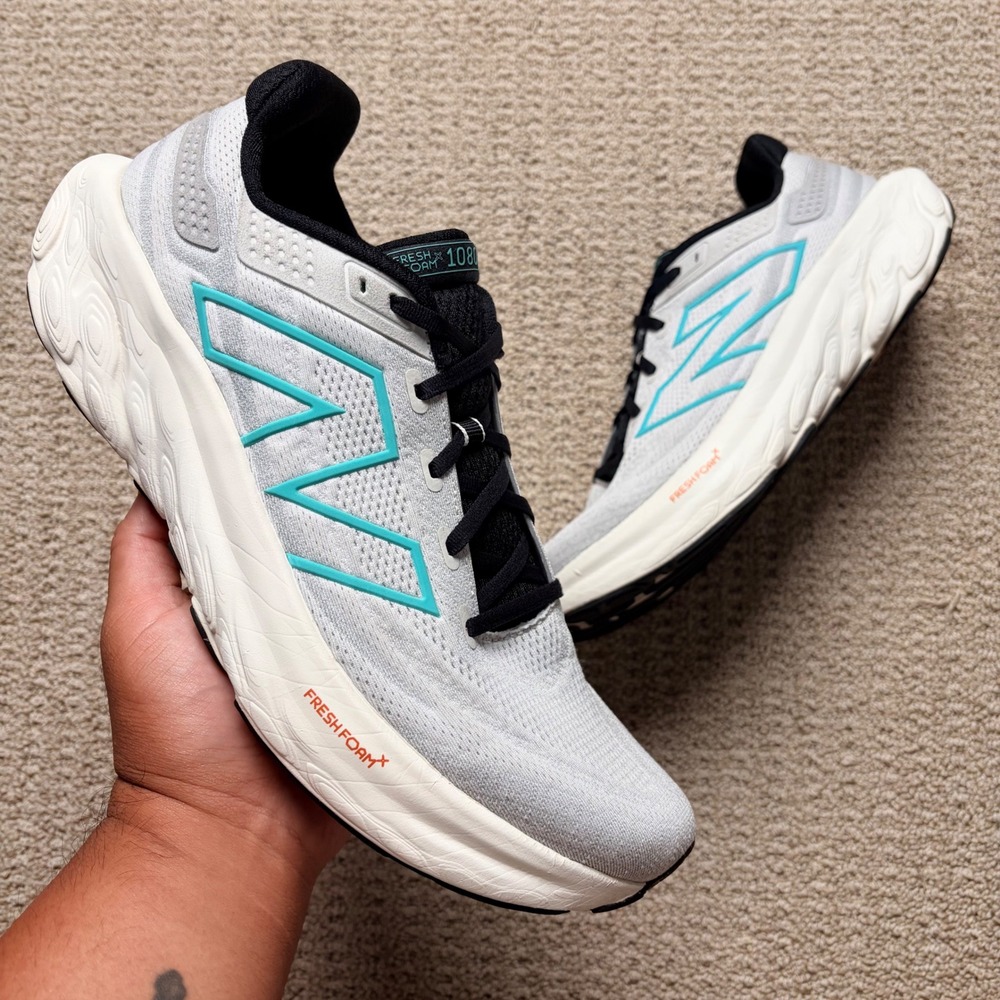 New Balance Fresh Foam X 1080 v13 Mens 13 Grey Teal Orange Running Shoes